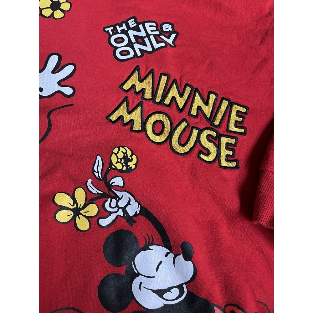 Women's Red Disney Minnie Mouse Hooded Sweatshirt, XL - Picture 2 of 5